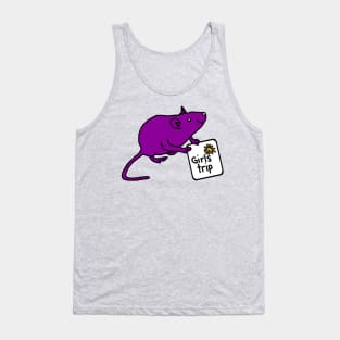 Cute Rat goes on Girls Trip Tank Top